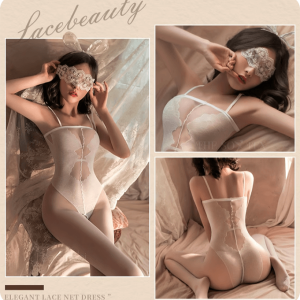 Bộ đồ bó jacquard bodysuit hở đáy