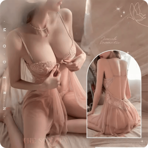 Váy ngủ cúp ngực hở lưng gợi cảm
